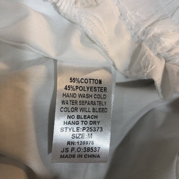 NEW Callie Mac Lizard Thicket Off White Floral Embroidered Shorts Size M - Picture 9 of 10